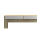 Mesa Escritório Estilo Industrial 2 Gavetas Natura/branco