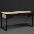 Mesa Escritório Gavetas Davi Industrial 150x60 Lâmina/preta