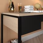 Mesa Escritório Gavetas Davi Industrial 150x60 Lâmina/preta