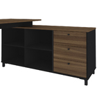 Mesa Escritório Home Office Escrivaninha 03 Gavetas 04 Nichos