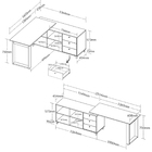 Mesa Escritório Home Office Escrivaninha 03 Gavetas 04 Nichos