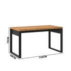 Mesa Escritório Industrial Freijó Preto Pradel