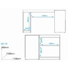 Mesa Escritório L Escrivaninha Portas Gavetas Office Branco