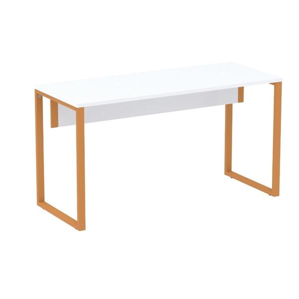 Mesa Escritório P25 Tub Pandin 120 Cm (larg) Tampo Mdp Branco
