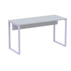Mesa Escritório P25 Tub Pandin 120 Cm (larg) Tampo Mdp Cinza