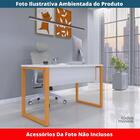 Mesa Escritório P25 Tub Pandin 134 Cm (larg) Tampo Mdp Branco