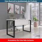 Mesa Escritório P25 Tub Pandin 134 Cm (larg) Tampo Mdp Branco