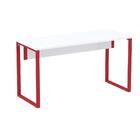 Mesa Escritório P25 Tub Pandin 134 Cm (larg) Tampo Mdp Branco