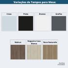 Mesa Escritório P25 Tub Pandin 134 Cm (larg) Tampo Mdp Cinza