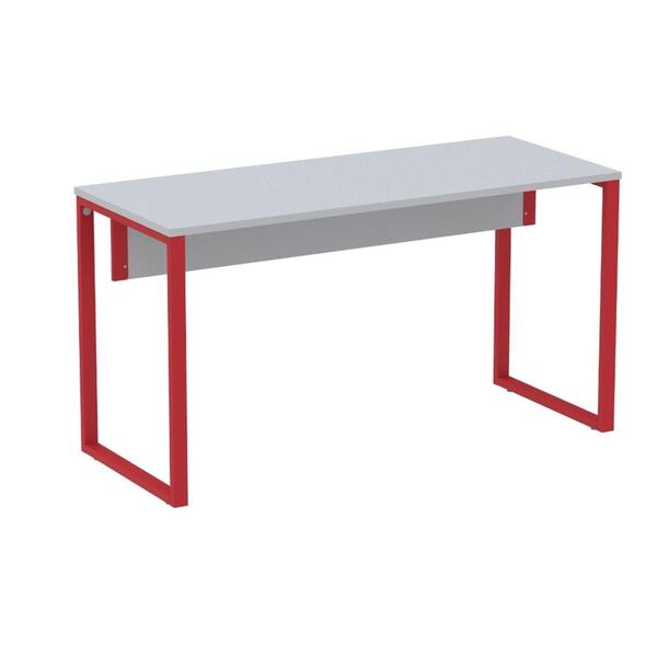Mesa Escritório P25 Tub Pandin 134 Cm (larg) Tampo Mdp Cinza