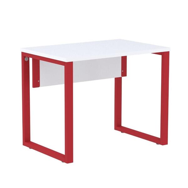 Mesa Escritório P25 Tub Pandin 90 Cm (larg) Tampo Mdp Branco