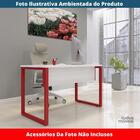 Mesa Escritório P25 Tub Pandin 90 Cm (larg) Tampo Mdp Branco