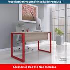 Mesa Escritório P25 Tub Pandin 90 Cm (larg) Tampo Mdp Nogueir