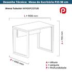 Mesa Escritório P25 Tub Pandin 90 Cm (larg) Tampo Mdp Nogueir