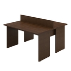 Mesa Escritório Plataforma 2 Lugares Imbuia