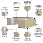 Mesa Escritório Presidente E Balcão 2 Portas 3 Gavetas Corp A