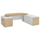 Mesa Escritório Presidente E Balcão 2 Portas 3 Gavetas Corp A