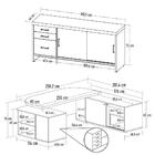 Mesa Escritório Presidente E Balcão 2 Portas 3 Gavetas Corp A