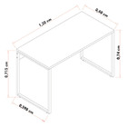 Mesa Escritório Reta 120cm Martinucci Iron Irmr1260bbp Home O