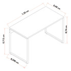 Mesa Escritório Reta 120cm Martinucci Iron Irmr1260ppp Home O