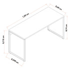 Mesa Escritório Reta 150cm Martinucci Iron Irmr1560bbp Home O
