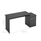 Mesa Escritório Vinci Chumbo