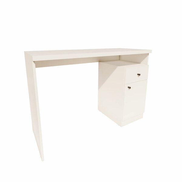 Mesa Escrivaninha 01 Porta E 01 Gaveta Ms014br Branco Movesin