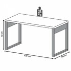 Mesa Escrivaninha 100% Mdf Industrial Concept 135 Cm Freijó/p