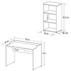 Mesa Escrivaninha 113cm Smile E Estante Livreiro 45x81cm Lean