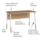 Mesa Escrivaninha 120 Cm 27989 Hanover Preto Artesano