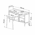 Mesa Escrivaninha 120cm Balcão 1 Gaveta 1 Porta 136cm Home Of
