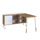 Mesa Escrivaninha 120cm Balcão Credenza 1 Gav 1 Porta 136cm H