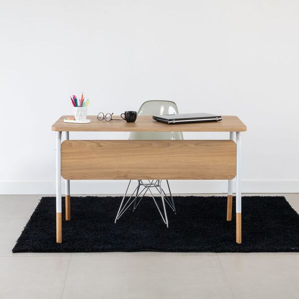 Mesa Escrivaninha 120cm Home Office Workflow Móvel Na Caixa -