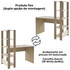 Mesa Escrivaninha 134x120 Cm 3 Prateleiras Arly