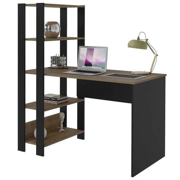 Mesa Escrivaninha 134x120 Cm 3 Prateleiras Arly