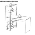 Mesa Escrivaninha 134x120 Cm 3 Prateleiras Arly