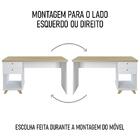 Mesa Escrivaninha 135cm Elai E Balcão 1 Porta 3 Gavetas Meran
