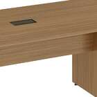 Mesa Escrivaninha 135cm Home Office Kit Tomada Cinza