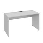 Mesa Escrivaninha 135cm Home Office Kit Tomada Cinza