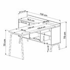Mesa Escrivaninha 136cm Balcão 1 Gaveta 1 Porta 136cm Home Of
