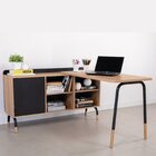 Mesa Escrivaninha 136cm Balcão Credenza 1 Gav 1 Porta 136cm H