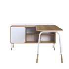 Mesa Escrivaninha 136cm Balcão Credenza 1 Gav 1 Porta 136cm H