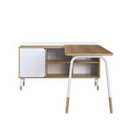 Mesa Escrivaninha 136cm Balcão Credenza 1 Gav 1 Porta 136cm H
