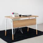 Mesa Escrivaninha 136cm Hanover/branco Home Office Flexus Art