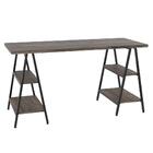 Mesa Escrivaninha 150cm Estilo Industrial Prisma Dark