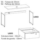 Mesa Escrivaninha 1 Gaveta 136 Cm Li003x005 Kpb