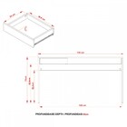 Mesa Escrivaninha 1 Gaveta Amendoa/preto Me4156 - Tecno Mobili