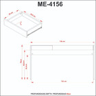 Mesa Escrivaninha 1 Gaveta Amendoa/preto Me4156 - Tecno Mobili
