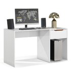 Mesa Escrivaninha 1 Gaveta Com Suporte Para Cpu Flop Branco