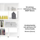 Mesa Escrivaninha 1 Gaveta E Estante 10 Nichos Arly